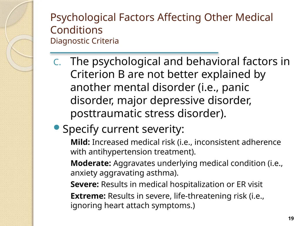 Somatic Symptom and Related Disorders Terry - slide 19 of 38
