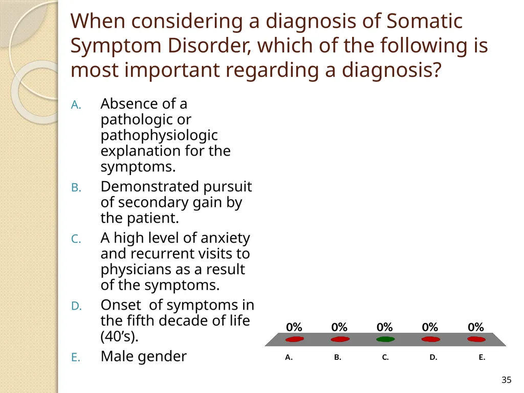 Somatic Symptom and Related Disorders Terry - slide 35 of 38