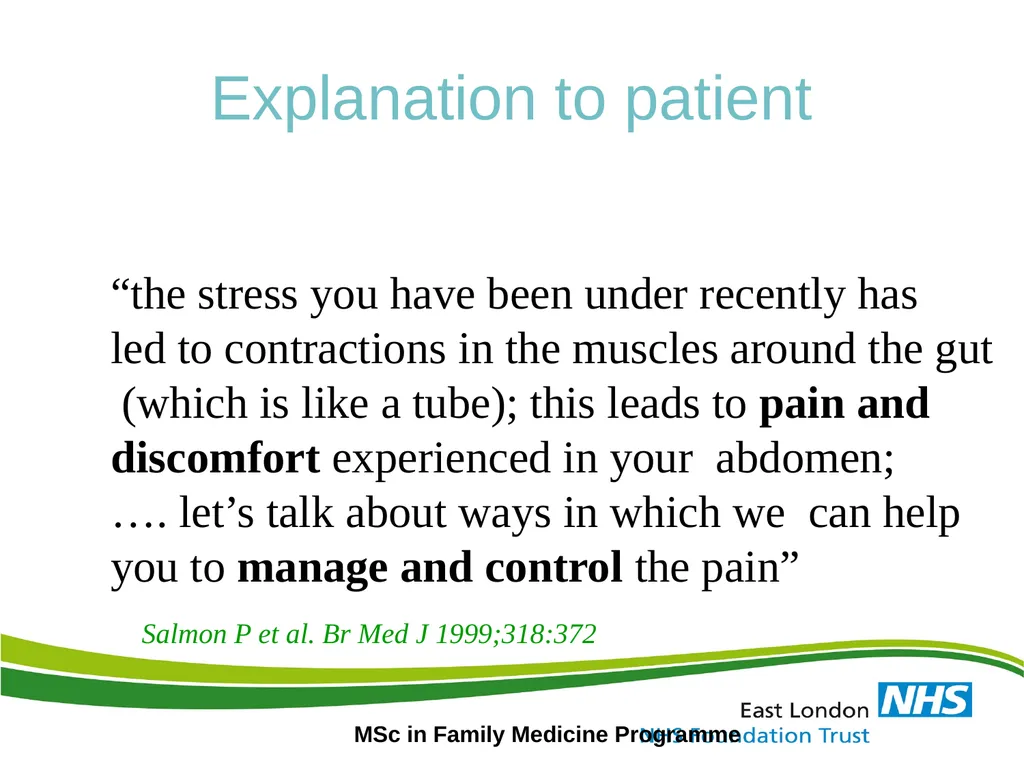 ‘Medically Unexplained Symptom / MUS & Somatoform - slide 26 of 41