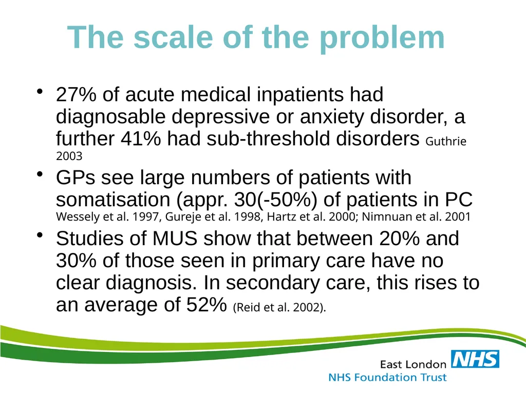 ‘Medically Unexplained Symptom / MUS & Somatoform - slide 12 of 41