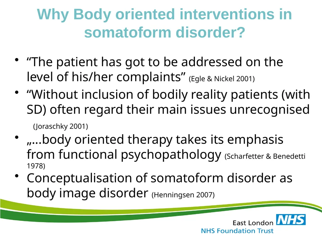 ‘Medically Unexplained Symptom / MUS & Somatoform - slide 38 of 41