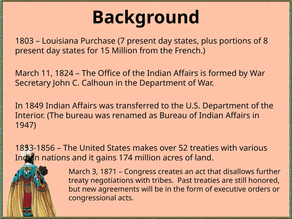 BIA History Presented by: Patricia L. Olby - slide 3 of 27