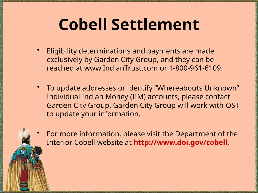 BIA History Presented by: Patricia L. Olby - slide 25 of 27