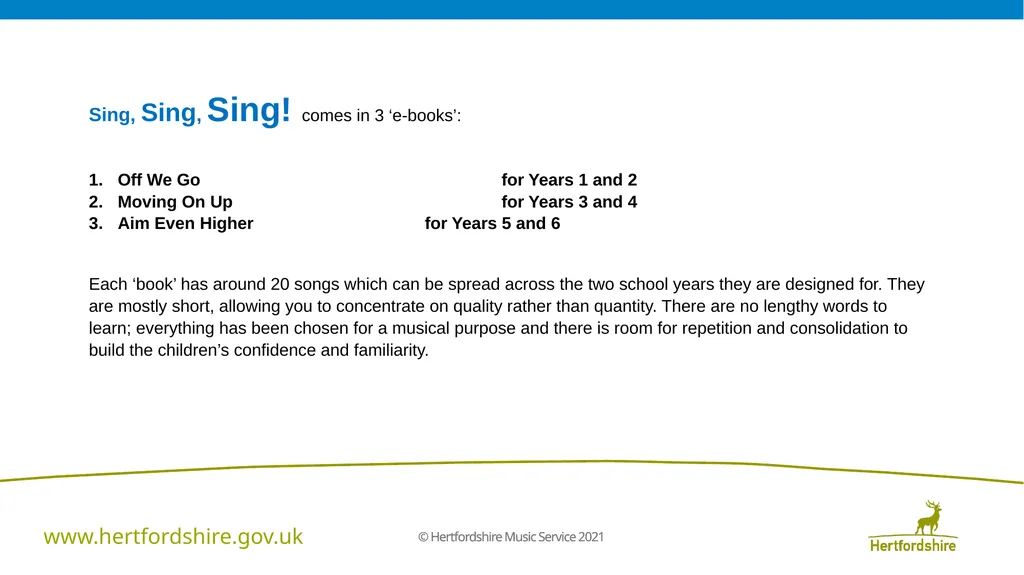 Sing, Sing, Sing! Book 3 “Aim Even Higher” Sing - slide 4 of 40