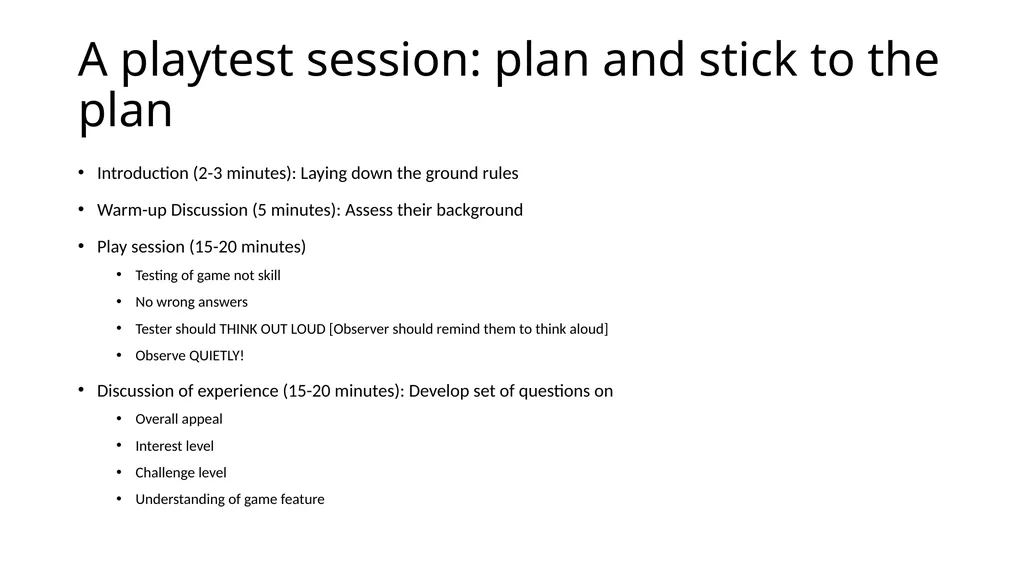 Playtesting Chapter 9 of Game Design Workshop a - slide 8 of 16