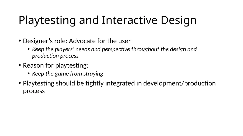 Playtesting Chapter 9 of Game Design Workshop a - slide 5 of 16