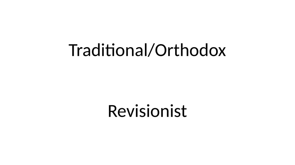 Historical Interpretations Copy following for - slide 2 of 9