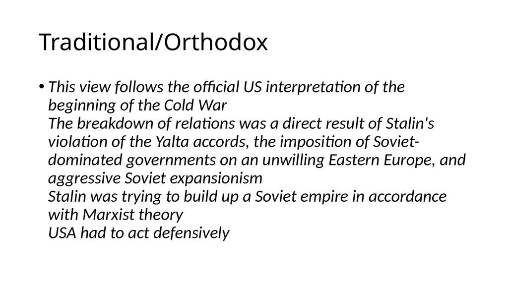 Historical Interpretations Copy following for - slide 4 of 9