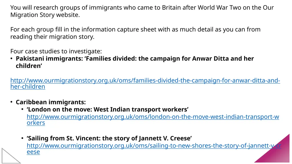 Post-World War II Migration to Britain - slide 4 of 5