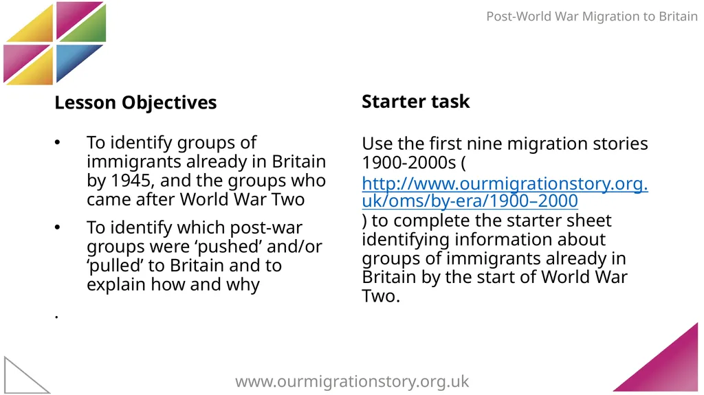Post-World War II Migration to Britain - slide 2 of 5