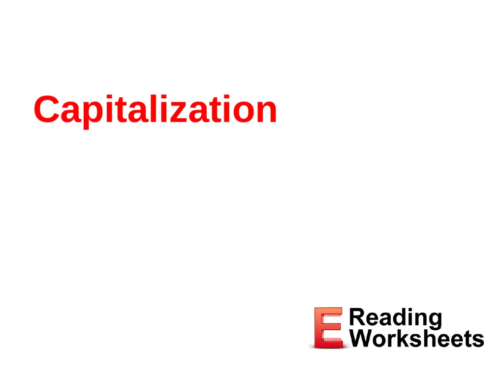 Capitalization Overview The Three Things to - slide 1 of 15