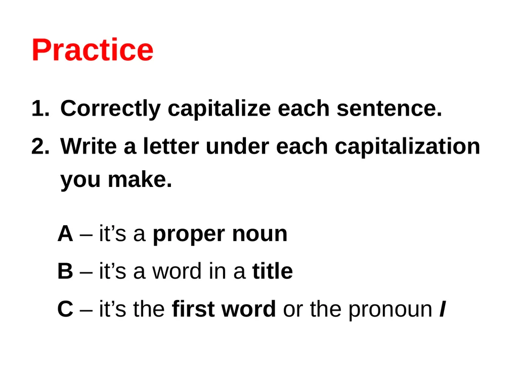 Capitalization Overview The Three Things to - slide 11 of 15