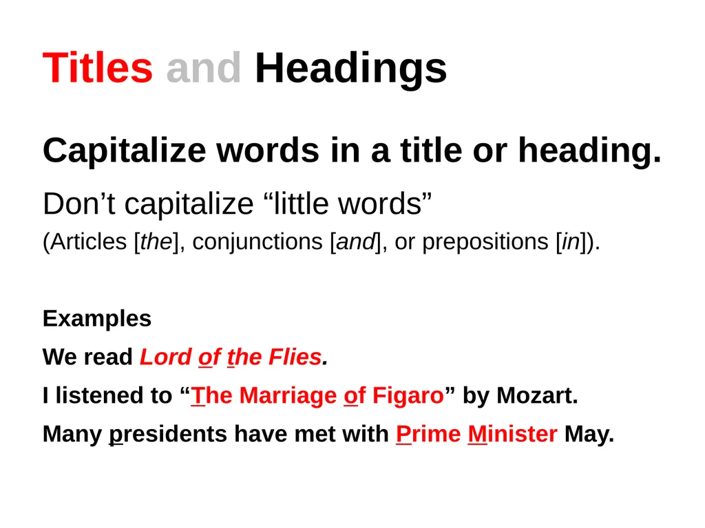 Capitalization Overview The Three Things to - slide 7 of 15