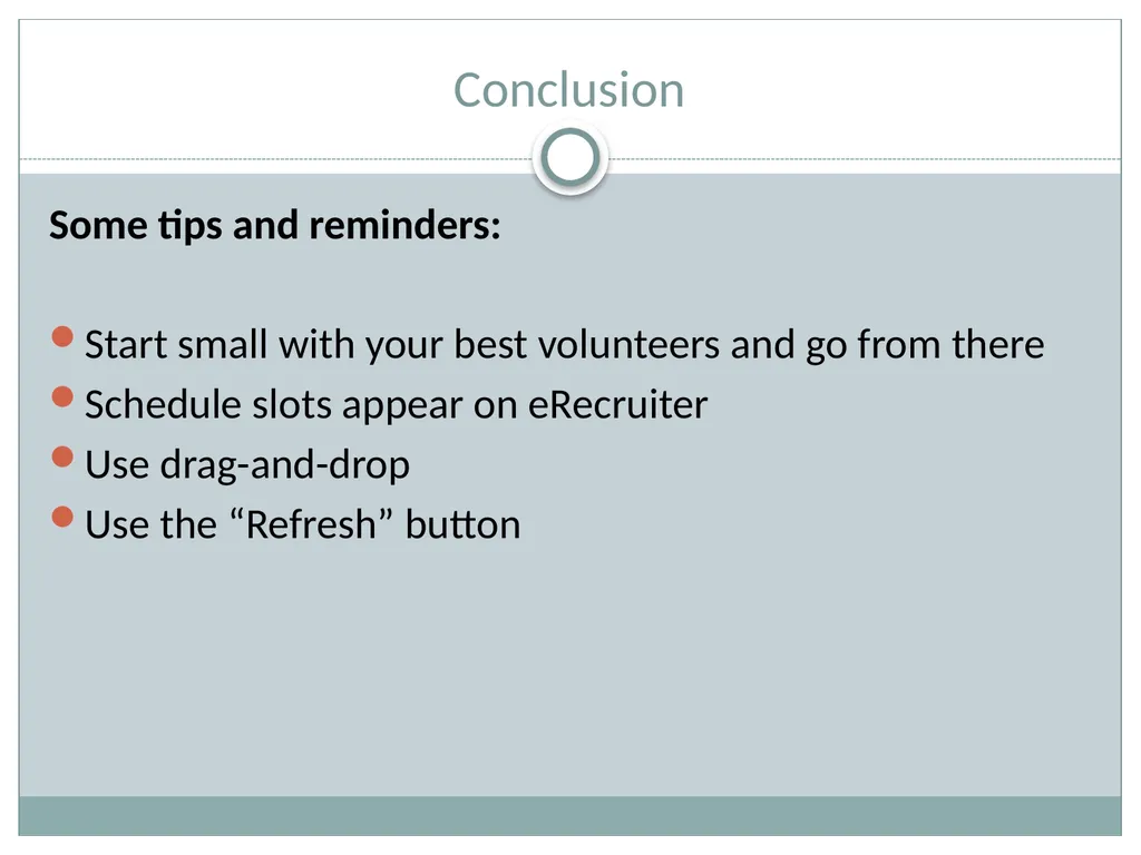 Scheduling, Part 1 WELCOME Today’s Learning - slide 20 of 21