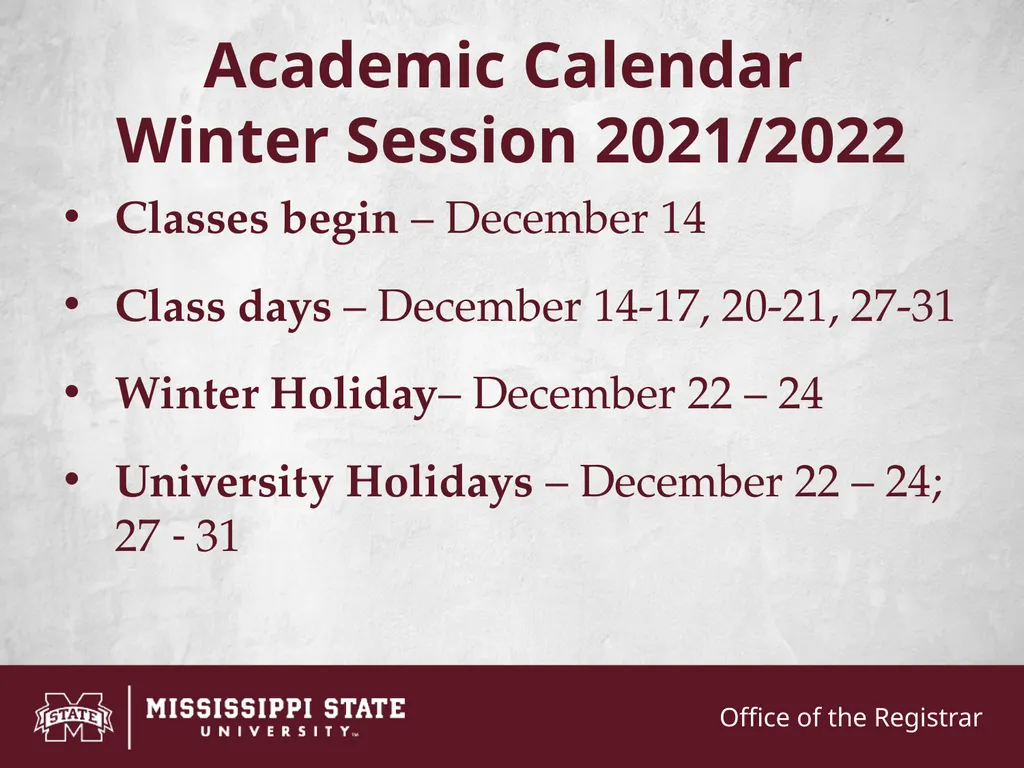Academic Calendar Fall 2021 Classes begin – - slide 3 of 12