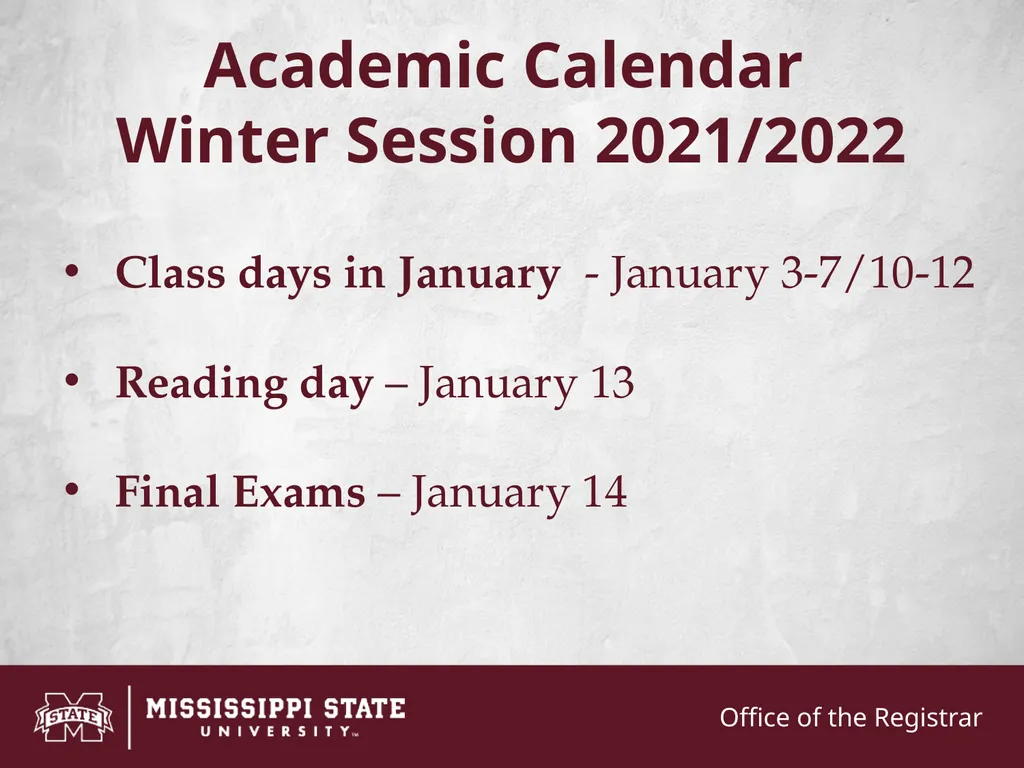 Academic Calendar Fall 2021 Classes begin – - slide 4 of 12