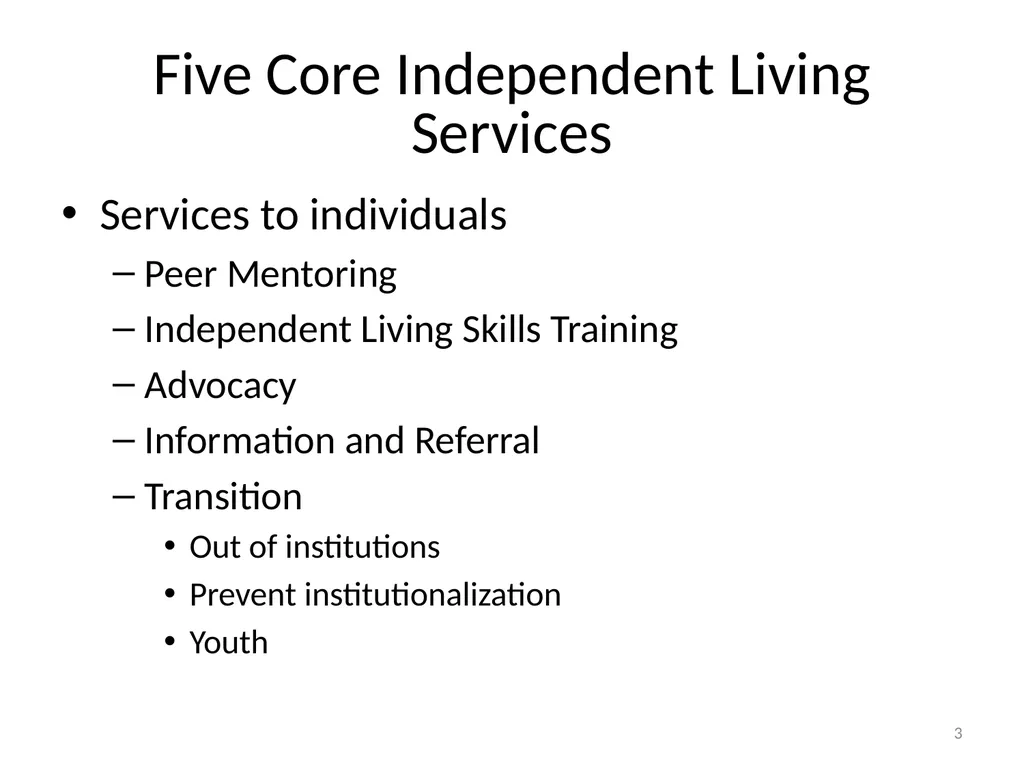 Barriers to Community Integration People with - slide 3 of 18