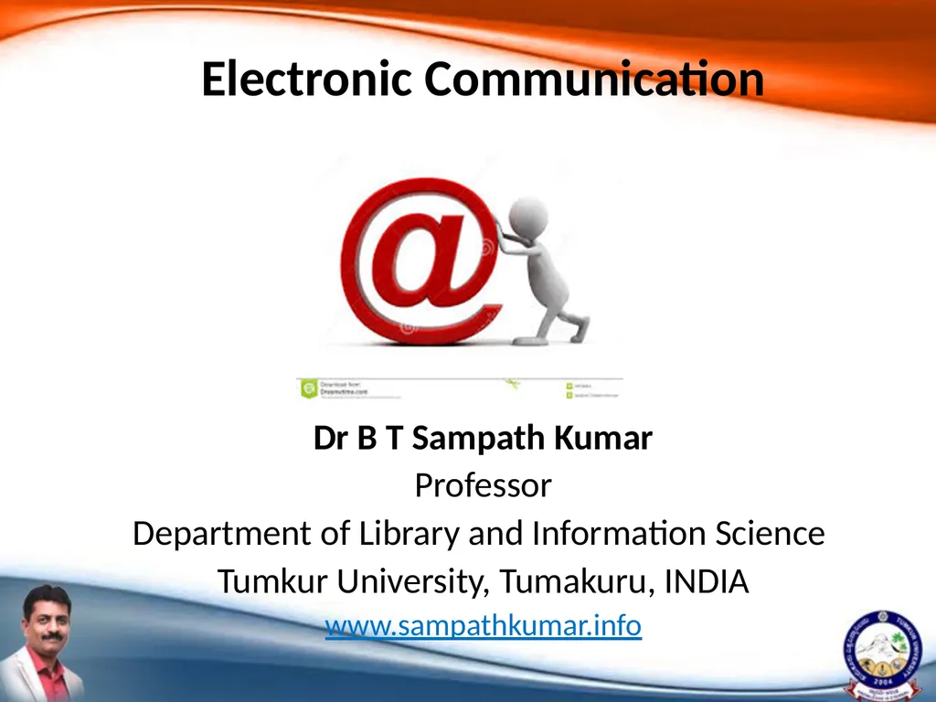 Dr B T Sampath Kumar Professor Department of - slide 1 of 23