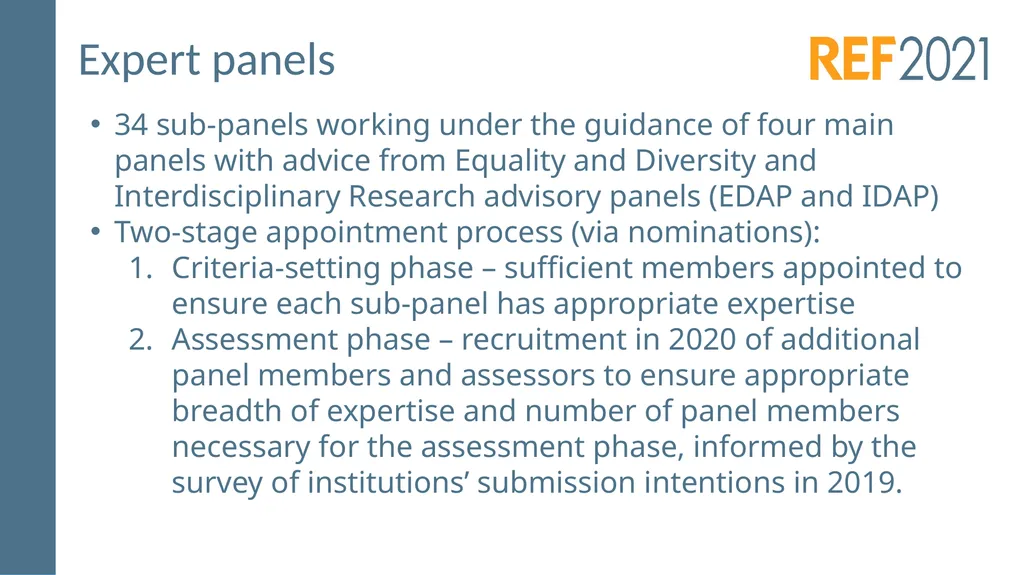 Consultation on draft panel criteria and working - slide 5 of 30