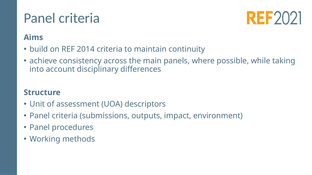 Consultation on draft panel criteria and working - slide 8 of 30