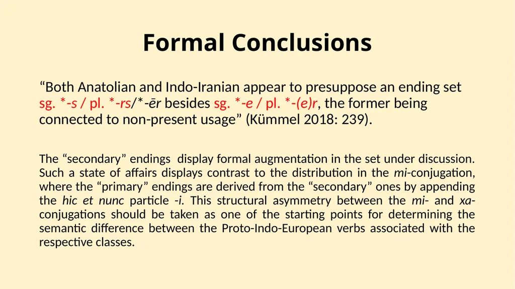 Two Classes of Indo-European verb: Functional - slide 11 of 18