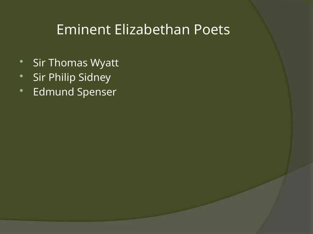 The Elizabethan Period General Characteristics - slide 11 of 12