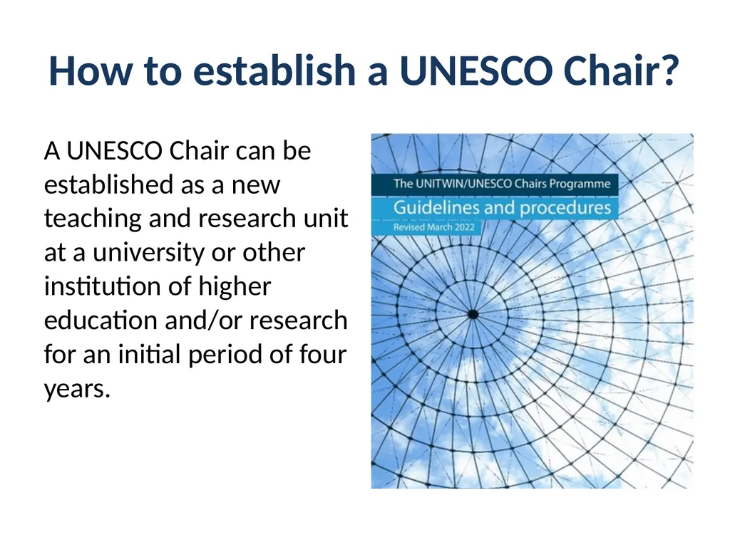 BREAKING BORDERS: UNITWIN/UNESCO CHAIRS - slide 9 of 25