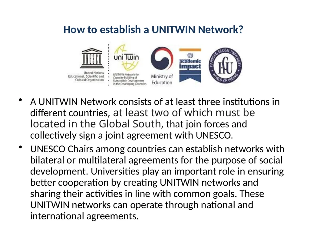 BREAKING BORDERS: UNITWIN/UNESCO CHAIRS - slide 12 of 25