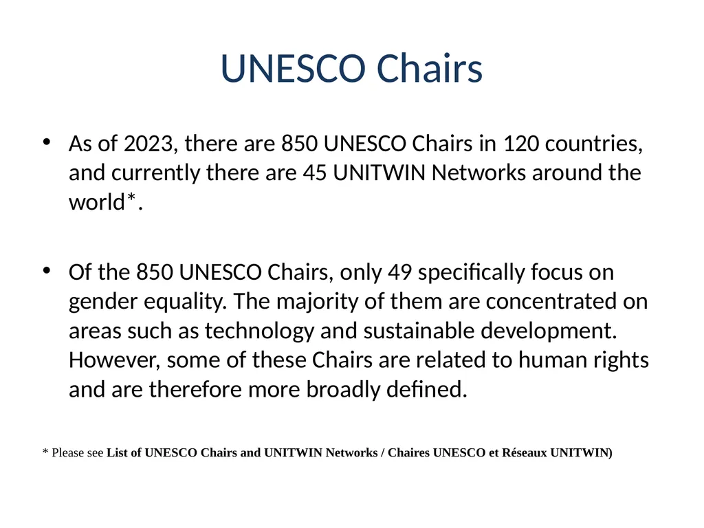 BREAKING BORDERS: UNITWIN/UNESCO CHAIRS - slide 13 of 25