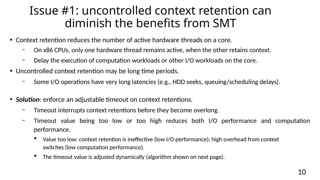 vSMT-IO: Improving I/O Performance and Efficiency - slide 10 of 31