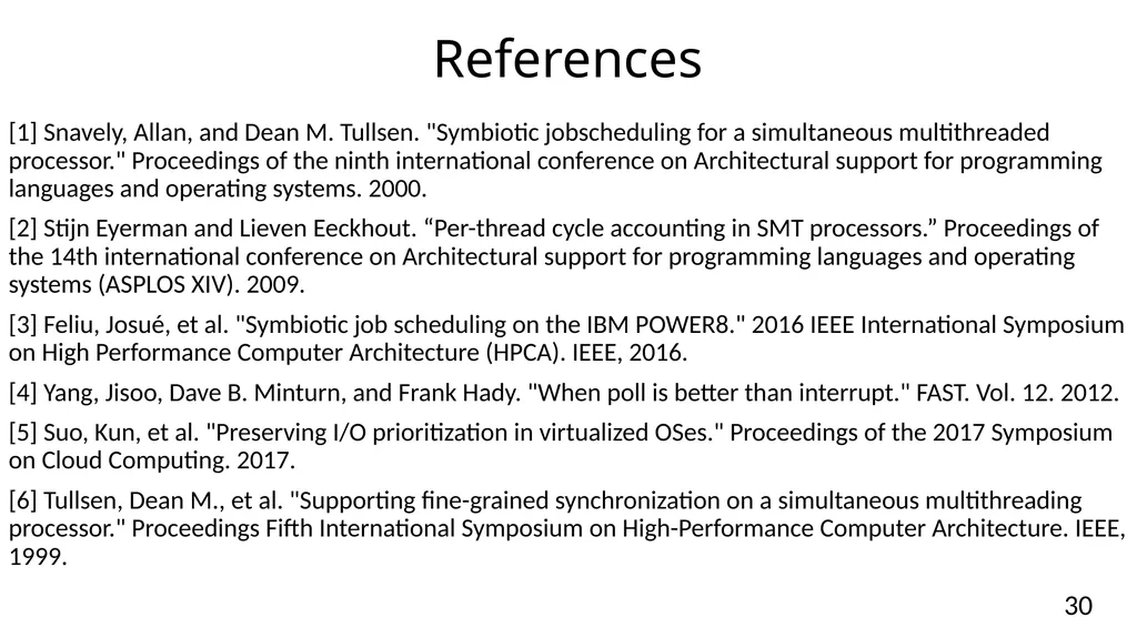 vSMT-IO: Improving I/O Performance and Efficiency - slide 30 of 31