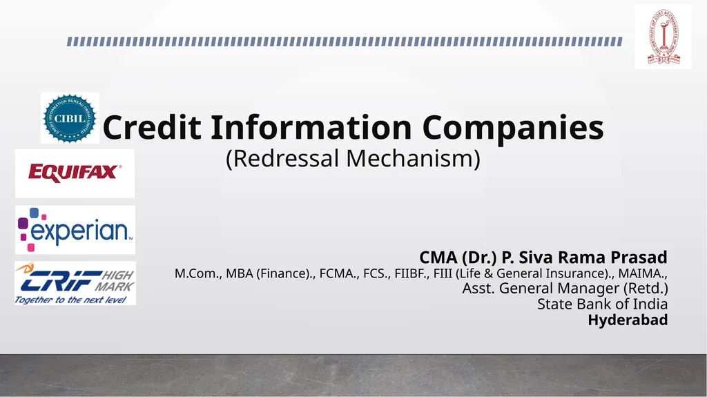 CMA (Dr.) P. Siva Rama Prasad M.Com., MBA