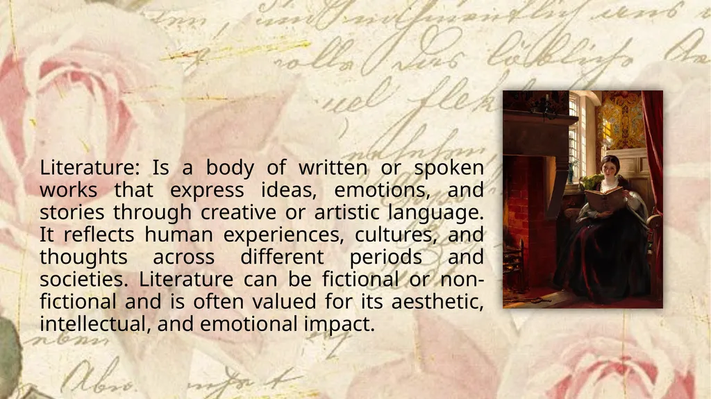 Introduction Present by : Esraa Taher Literature: - slide 2 of 16