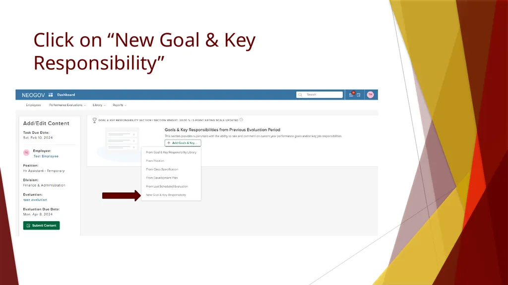 Neogov Perform Manager Training Perform is a - slide 12 of 28
