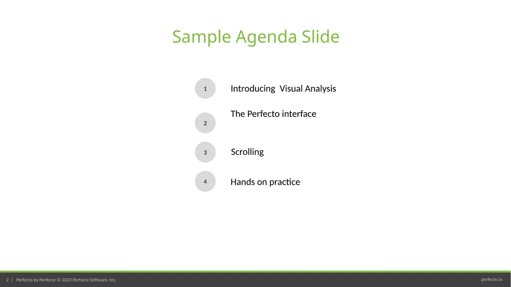 Visual Analysis Sample Agenda Slide 1 3 - slide 2 of 15