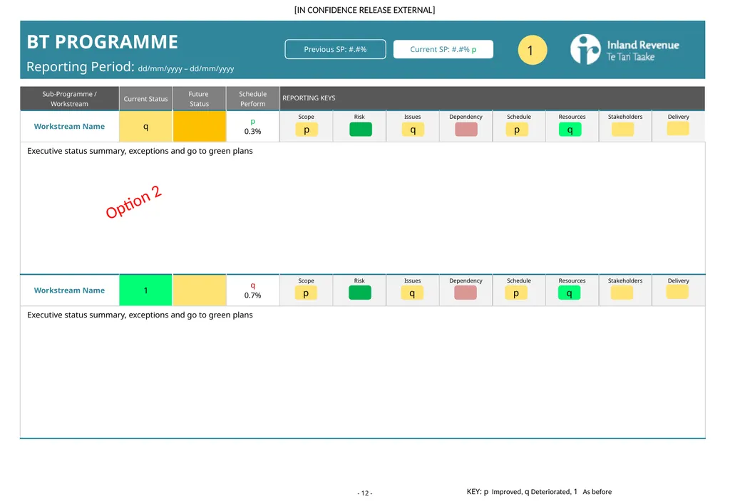 Business Transformation Programme Status Update - slide 12 of 13