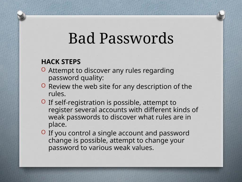 Chapter 6 Attacking Authentication Adam Fremd - slide 6 of 70
