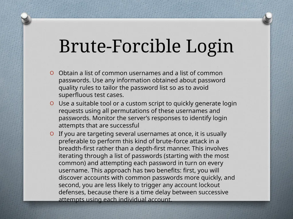Chapter 6 Attacking Authentication Adam Fremd - slide 13 of 70