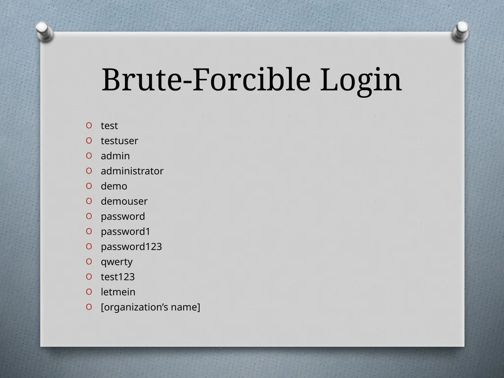 Chapter 6 Attacking Authentication Adam Fremd - slide 9 of 70
