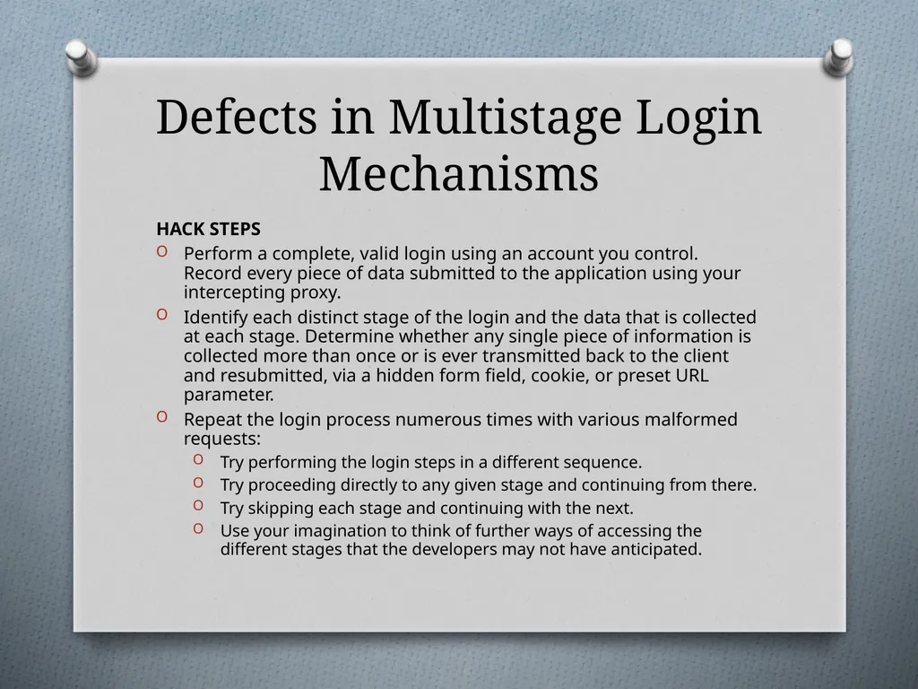 Chapter 6 Attacking Authentication Adam Fremd - slide 53 of 70