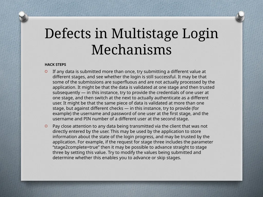 Chapter 6 Attacking Authentication Adam Fremd - slide 54 of 70