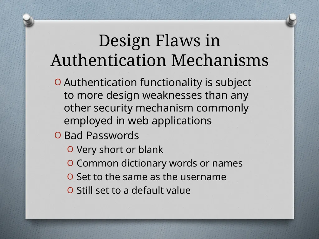 Chapter 6 Attacking Authentication Adam Fremd - slide 5 of 70