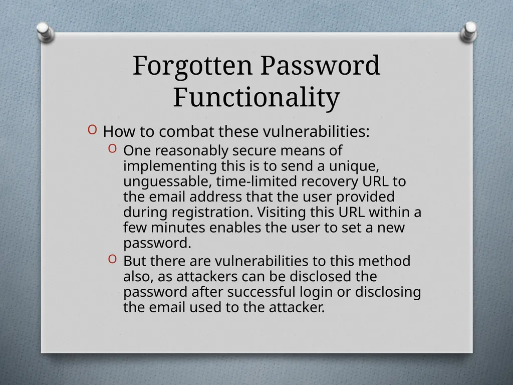 Chapter 6 Attacking Authentication Adam Fremd - slide 27 of 70