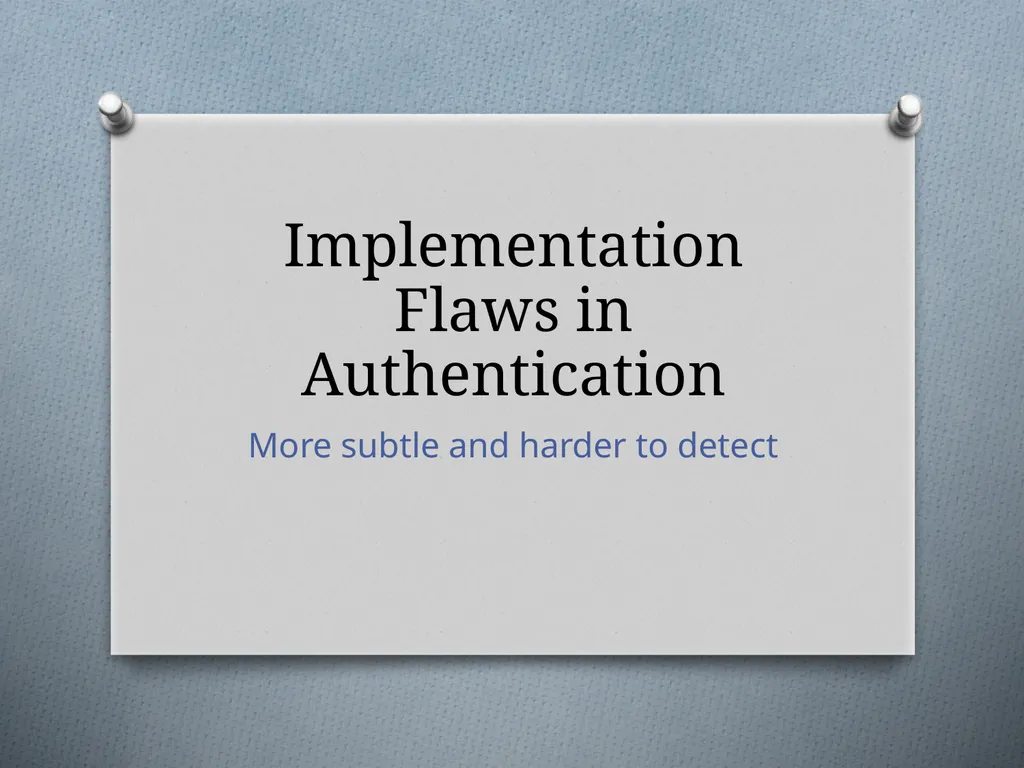 Chapter 6 Attacking Authentication Adam Fremd - slide 49 of 70
