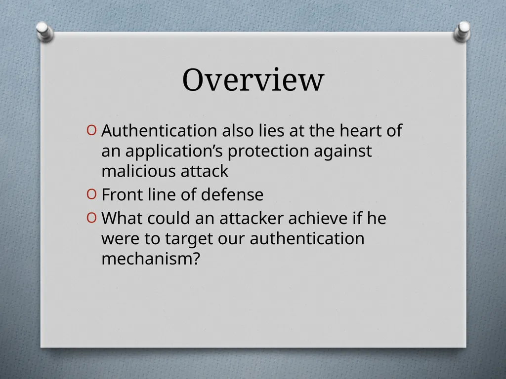 Chapter 6 Attacking Authentication Adam Fremd - slide 2 of 70