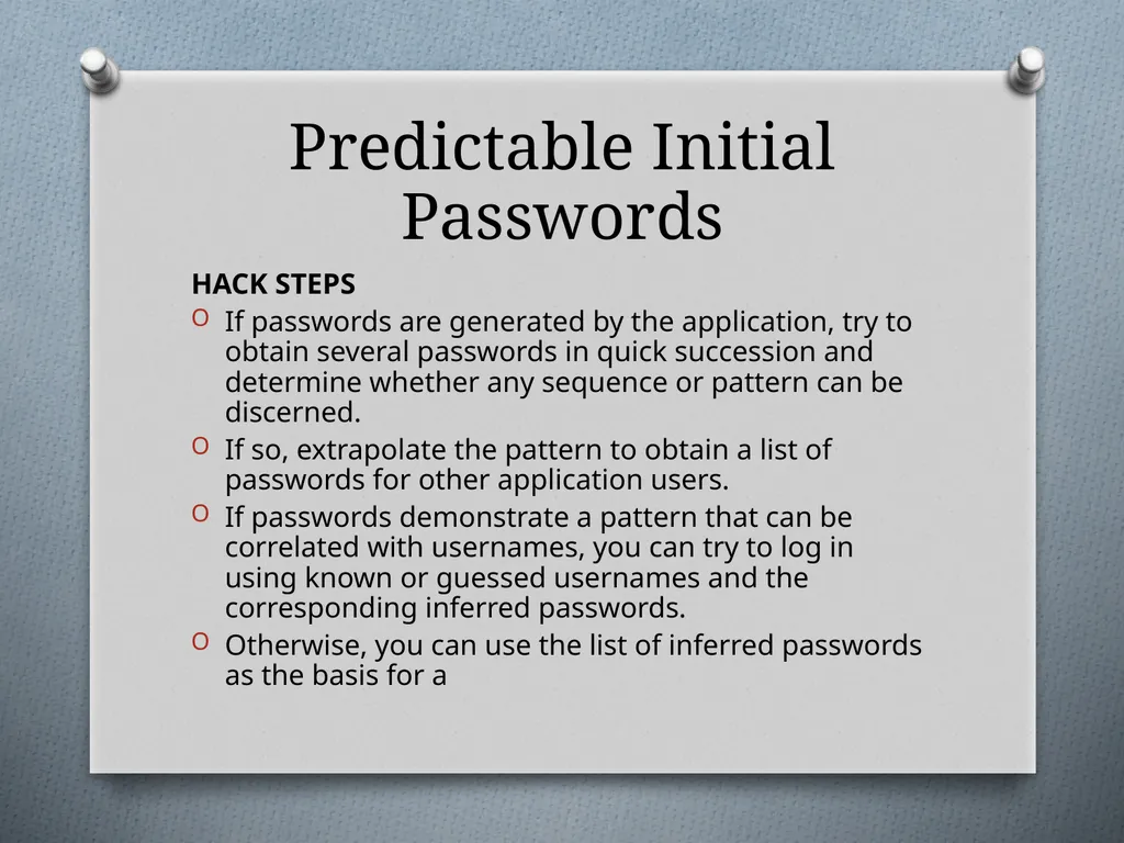 Chapter 6 Attacking Authentication Adam Fremd - slide 46 of 70