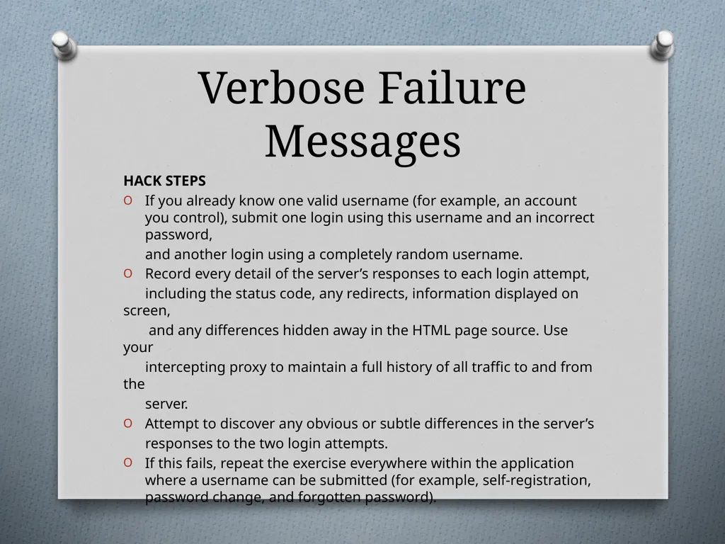 Chapter 6 Attacking Authentication Adam Fremd - slide 15 of 70
