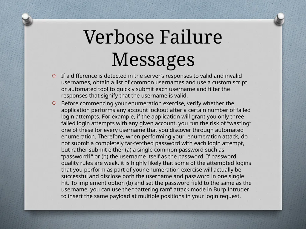 Chapter 6 Attacking Authentication Adam Fremd - slide 16 of 70