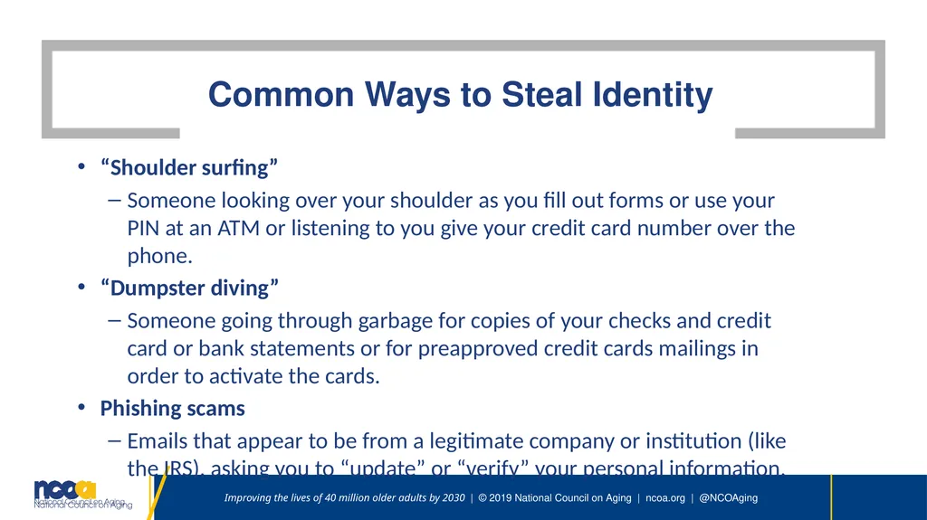 Seniors Against scams Speaker | Date Improving the - slide 20 of 26