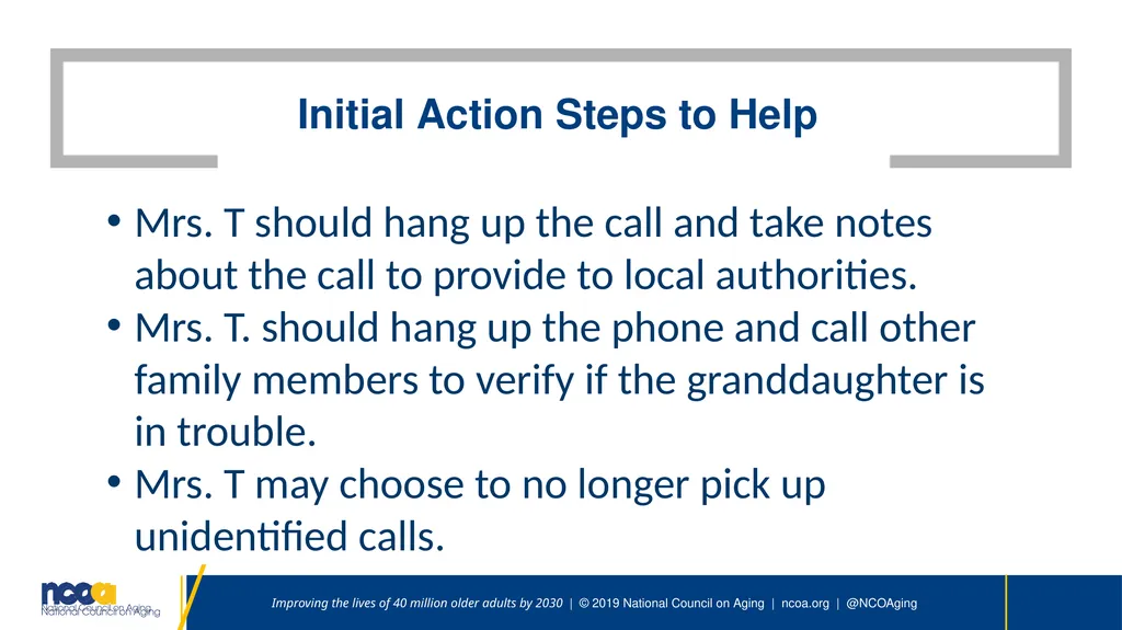 Seniors Against scams Speaker | Date Improving the - slide 7 of 26
